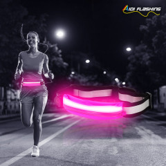 Wasserdichte LED-Sport-Gürteltasche Bauchtasche USB-Ladelicht Lauf-Gürteltasche leuchtet im Dunkeln