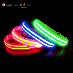 2021 Hot Sale Dog Collar with Metal Buckle Night Safety Glow in the Dark Dog Collar with Rechargeable Battery