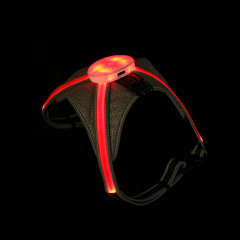 RGB beleuchtetes Hundegeschirr für die Sicherheit von Haustieren Mehrfarbiges Haustiergeschirr Weste USB-wiederaufladbares Geschirr