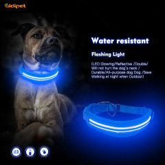 Keamanan Desain Profesional Pet Led Flashing tali kerah anjing pintar dengan lampu led
