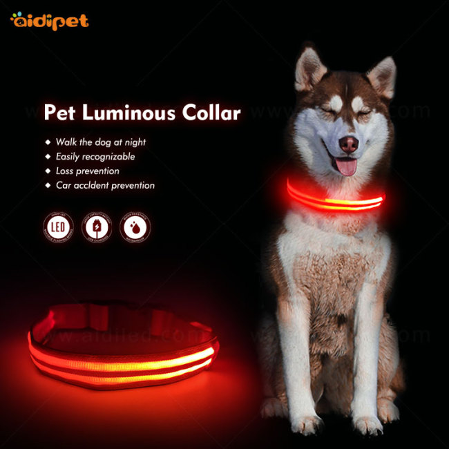 Продукт для дрессировки собак Открытый светодиодный ошейник для ночной прогулки