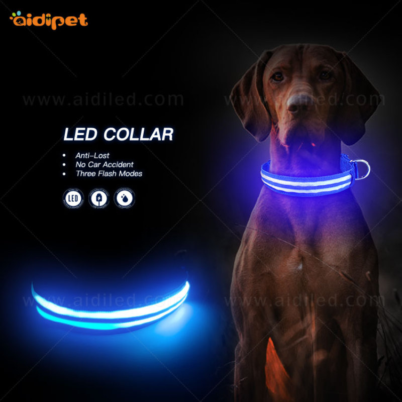 персонализированный регулируемый светодиодный ошейник для собак для amazon