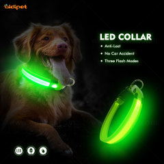 USB oplaadbare gloeiende LED-halsband voor honden voor nachtveiligheid