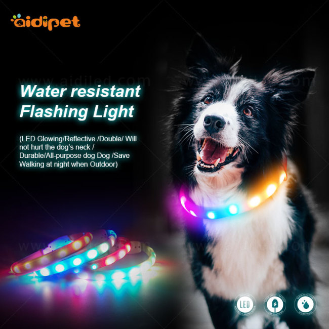 Экологичный сетчатый ошейник со светодиодной подсветкой для домашних животных на распродаже в марте