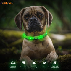 606421633461/6 Luces LED Perro Mascotas Collares Collar de perro de silicona ajustable