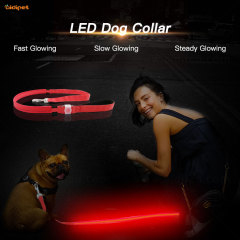 AIDI Solid Color Leuchten im Dunkeln Hundeleine Rot Vlue Grün Leuchtet Hundehalsband Leine Blei