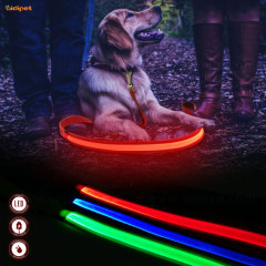 AIDI Solid Color Leuchten im Dunkeln Hundeleine Rot Vlue Grün Leuchtet Hundehalsband Leine Blei