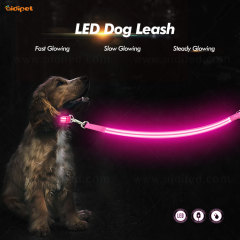 Grande venda de moda LED com trela de luz intermitente para cachorro