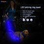 एलईडी पीवीसी फ्लैट कुत्ते पट्टा यूएसबी रिचार्जेबल बैटरी डॉट लाइट शैली उच्च प्रकाश पालतू पट्टा