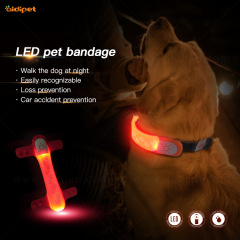 Multi Fungsi Led Dog Collar Cover Light Silicone Lembut Anti-Flea Pet Dog Collar Leash Cover Cahaya Safrty Dog Light