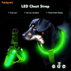 Arnês para cães de LED recarregável USB de segurança externa