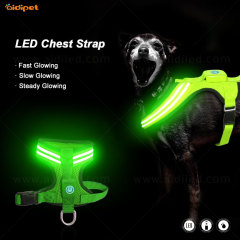 Gilet per imbracatura per cani a LED ricaricabile USB, imbracatura per cani di sicurezza a LED riflettente