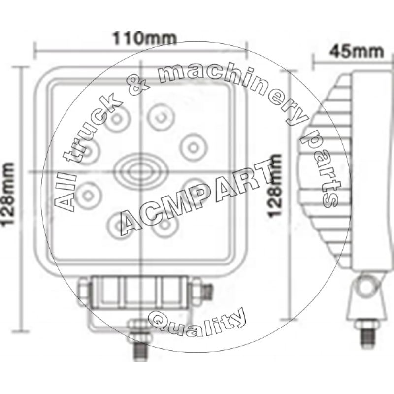 DC10v 80v 27w Waterproof Ip67 vehicle-mounted Auto Lamp forklift LED Work Light DC10v 80v 27w Waterproof Ip67 vehicle-mounted Auto Lamp forklift LED Work Light