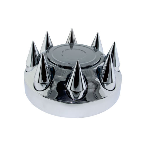 AT- HCF008-165.1 ABS Front Axle Cover with 8 pcs Spiked Lug Nut Covers for Trailer or Pickup