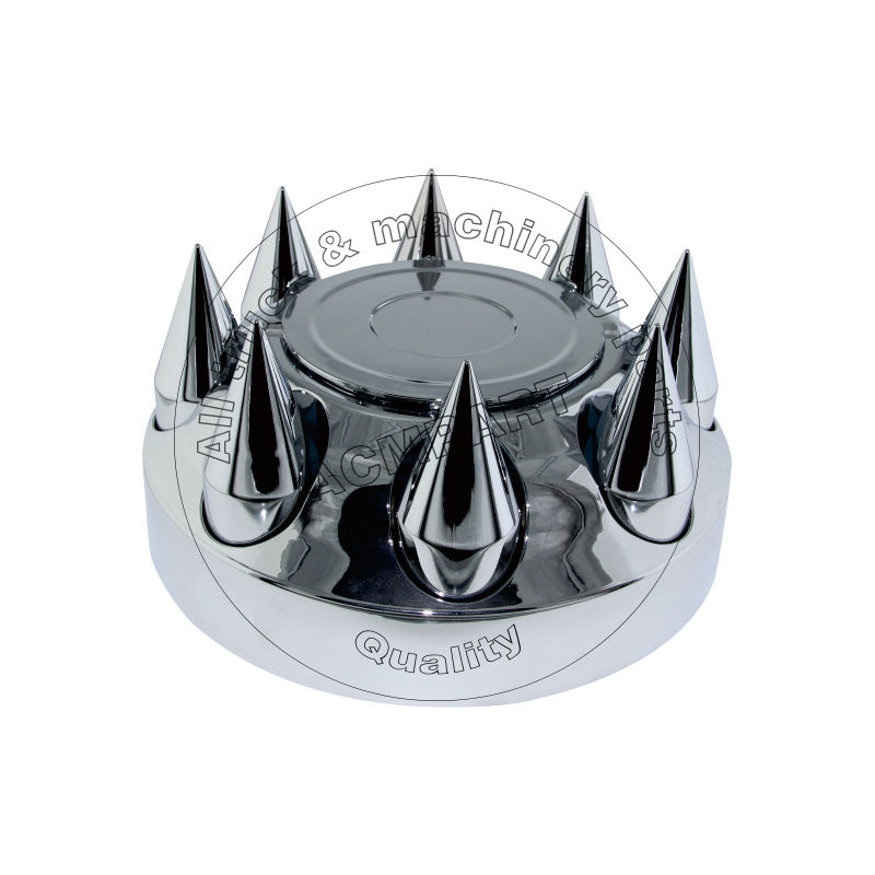 AT- HCF008-165.1 ABS Front Axle Cover with 8 pcs Spiked Lug Nut Covers for Trailer or Pickup AT- HCF008-165.1 ABS Front Axle Cover with 8 pcs Spiked Lug Nut Covers for Trailer or Pickup