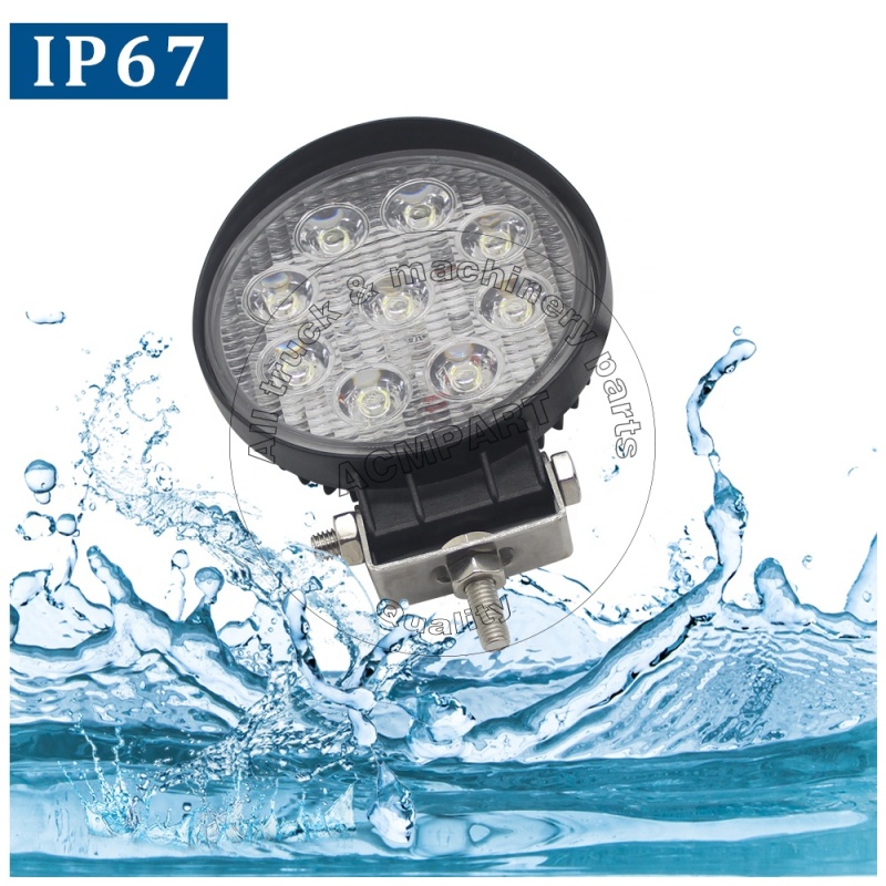 high quality 27W Square Round flood spot lighting Tractor Forklift Heavy duties Work Light 10-80V high quality 27W Square Round flood spot lighting Tractor Forklift Heavy duties Work Light 10-80V