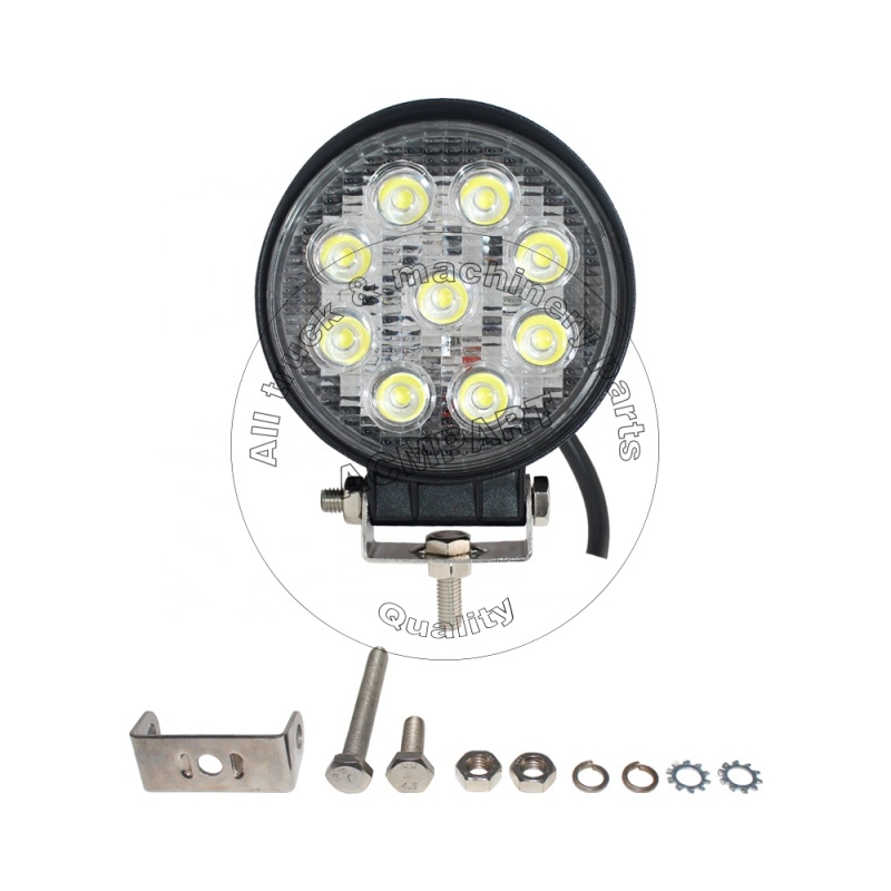 high quality 27W Square Round flood spot lighting Tractor Forklift Heavy duties Work Light 10-80V high quality 27W Square Round flood spot lighting Tractor Forklift Heavy duties Work Light 10-80V