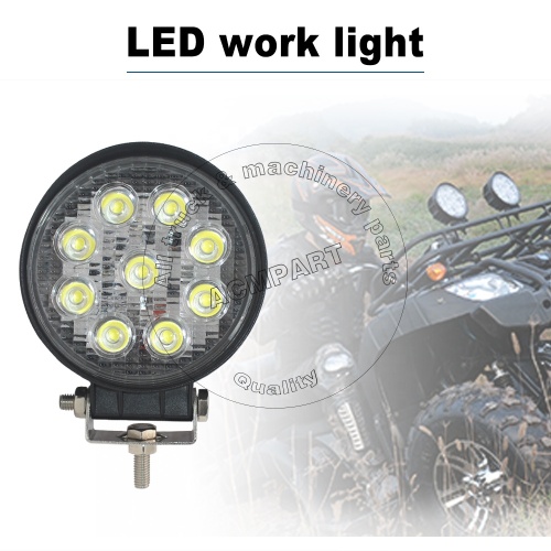 high quality 27W Square Round flood spot lighting Tractor Forklift Heavy duties Work Light 10-80V