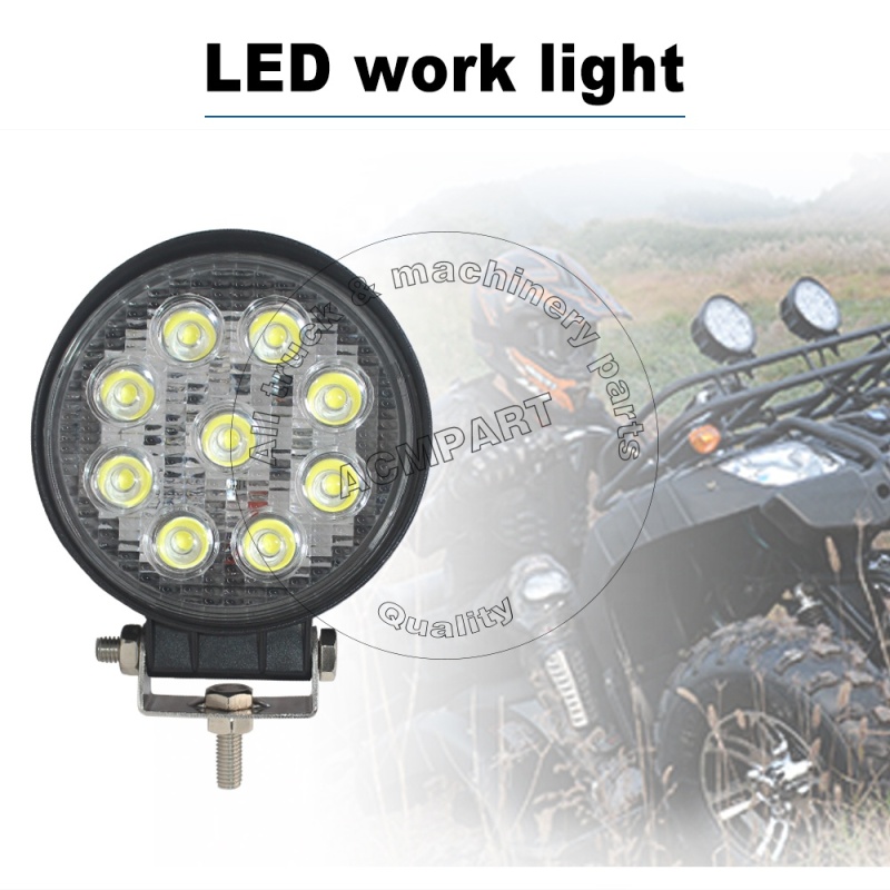 high quality 27W Square Round flood spot lighting Tractor Forklift Heavy duties Work Light 10-80V high quality 27W Square Round flood spot lighting Tractor Forklift Heavy duties Work Light 10-80V