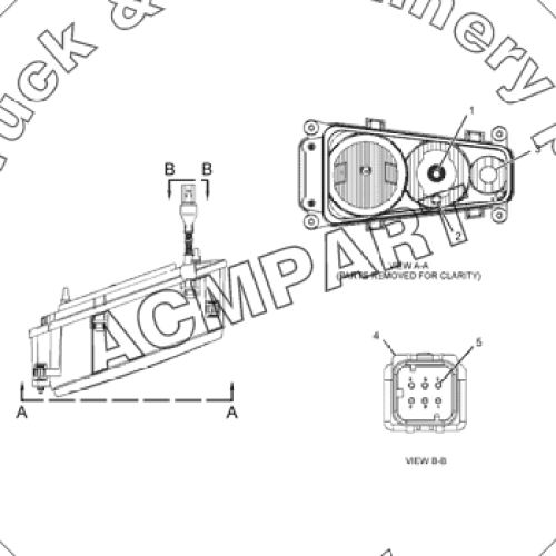 335-7370 3357370 head lamp for caterpillar loader backhoe