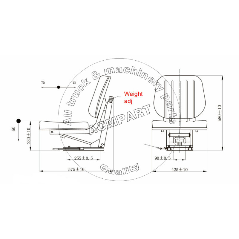 high quality adjustable forklift seat for construction machinery high quality adjustable forklift seat for construction machinery