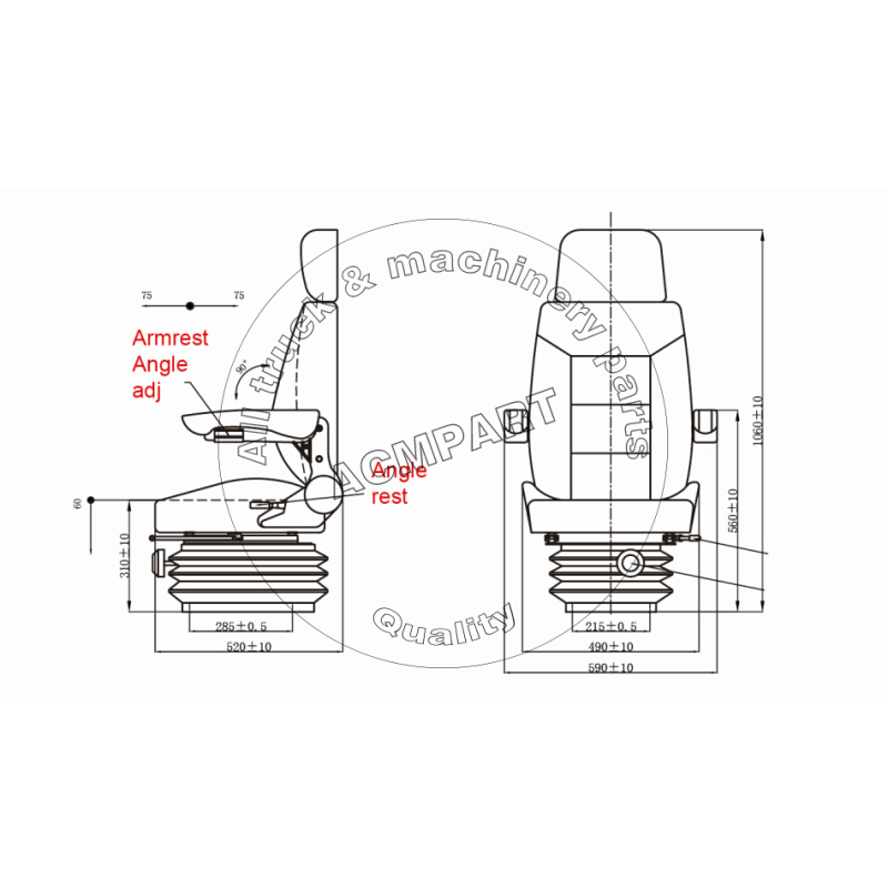 asiento ajustable para maquinaria de construcción asiento ajustable para maquinaria de construcción