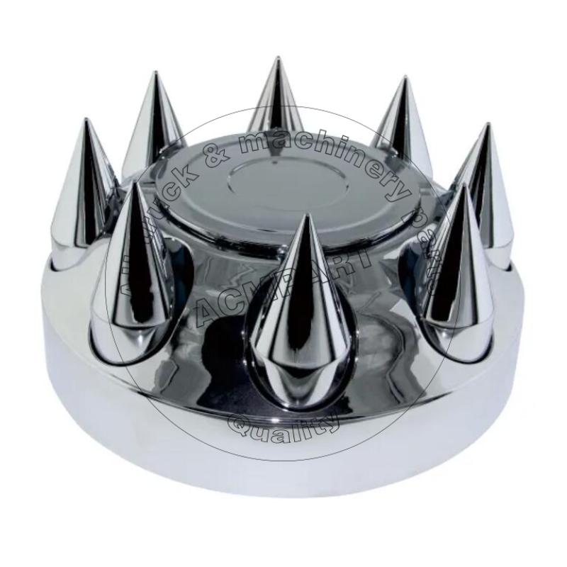 AT- HCF008-165.1 ABS Front Axle Cover with 8 pcs Spiked Lug Nut Covers for Trailer or Pickup AT- HCF008-165.1 ABS Front Axle Cover with 8 pcs Spiked Lug Nut Covers for Trailer or Pickup