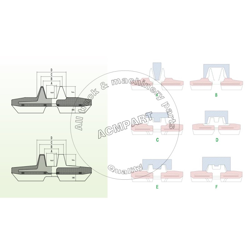 acmpart oem no 7028232 rubber track for bobcat track loader acmpart oem no 7028232 rubber track for bobcat track loader