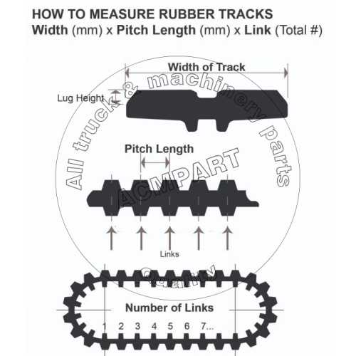 acmpart oem no 6989140 rubber track for bobcat track loader