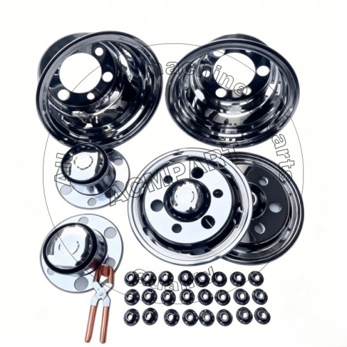 71701F/R 17.5"S/S wheel cover for 17.5''*6.00 6Lugnuts 6 HandHoles PCDΦ222.25 Offset:127mm Applicable models Toyota coaster Mitsubishi Hino Isuzu Fuso Rosa 71701F/R 17.5"S/S wheel cover for 17.5''*6.00 6Lugnuts 6 HandHoles PCDΦ222.25 Offset:127mm Applicable models Toyota coaster Mitsubishi Hino Isuzu Fuso Rosa