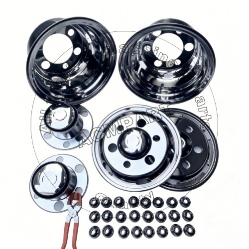 71702F/R 17.5"S/S wheel cover for 17.5''*6.75 6Lugnuts 6 HandHoles PCDΦ222.25 Offset:135mm Applicable models Toyota coaster Mitsubishi Hino Isuzu Fuso Rosa 71702F/R 17.5"S/S wheel cover for 17.5''*6.75 6Lugnuts 6 HandHoles PCDΦ222.25 Offset:135mm Applicable models Toyota coaster Mitsubishi Hino Isuzu Fuso Rosa