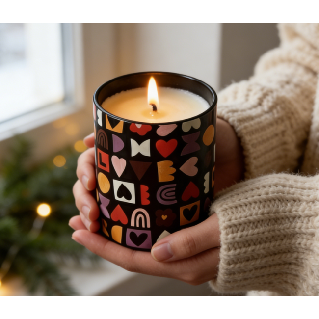 High Quality Handmade Personalized Beeswax Glass Candles OEM for Christmas Gift