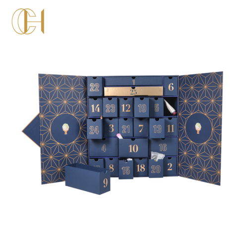 CH Customized Design Advent Calendar Box Wooden Drawer Refill Reusable Storage Decoration Diy Present Countdown Gift Box