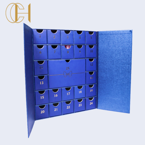 CH Customized Design Advent Calendar Box Wooden Drawer Refill Reusable Storage Decoration Diy Present Countdown Gift Box
