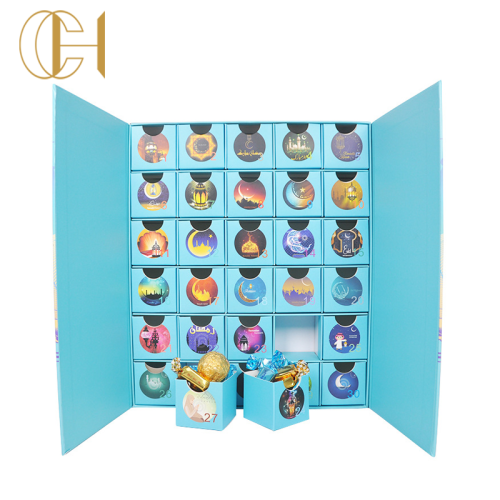 CH Customized Design Advent Calendar Box Wooden Drawer Refill Reusable Storage Decoration Diy Present Countdown Gift Box