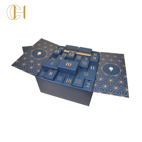 CH Customized Design Advent Calendar Box Wooden Drawer Refill Reusable Storage Decoration Diy Present Countdown Gift Box