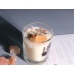 C&H Home Deco Clearly Glass Bottle Soy Wax Candle Crystal Dried Flower Wax Candle Jar for Gift
