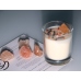 C&H Home Deco Clearly Glass Bottle Soy Wax Candle Crystal Dried Flower Wax Candle Jar for Gift