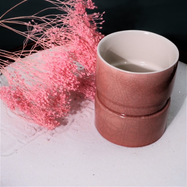 C&H Special Design Glazed Ceramic Candle Container Aromatherapy Glazed Porcelain Ceramic Porcelain Candle Jar