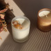 C&H Customized Glass Logo Candle Jar Crystal Dried Flower Candle Home Deco Scented Candle Jar
