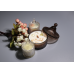 C&H Customized Glass Logo Candle Jar Crystal Dried Flower Candle Home Deco Scented Candle Jar