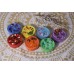 C&H Hot Sale Yogo 7 Chakra Candles Set with Natural Crystals Beads for Meditation Healing Scented Candles