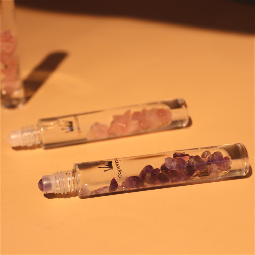 Custom Logo 10ml Glass Roller Ball Bottle Round Essential Oil with Roll-on Cap Aromatherapy Pure Natural
