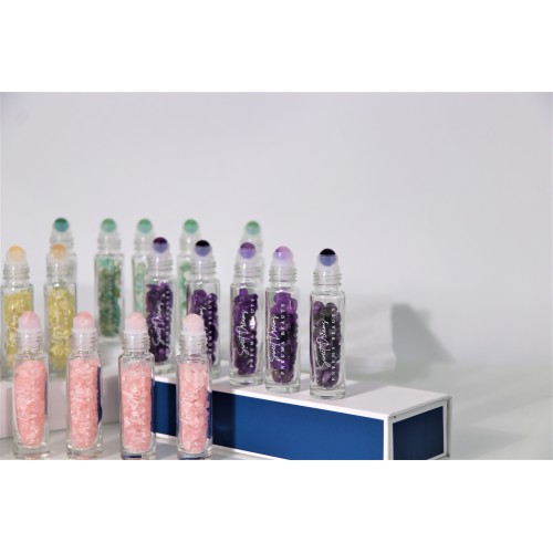 Custom Logo 10ml Glass Roller Ball Bottle Round Essential Oil with Roll-on Cap Aromatherapy Pure Natural