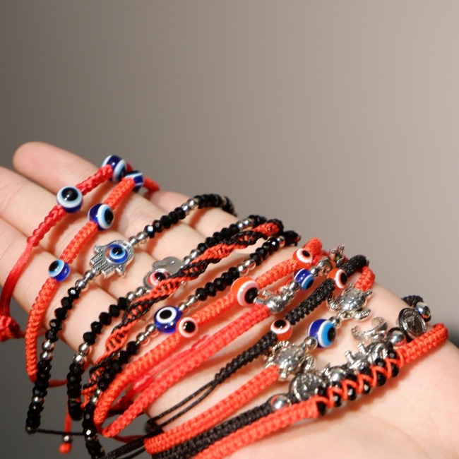 C&H Handmade String Evil Eye Charm Bracelet Adjustable c Gift New Year