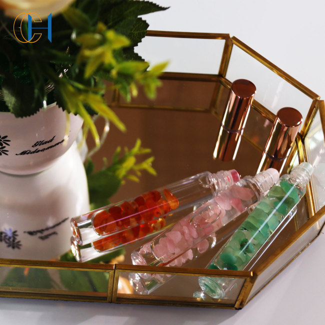 C&H Small Sample Perfume Bottle 10ml Mini Empty Clear Bottle Glass Crystal Tube Perfume Atomizer Tester Oil Packaging