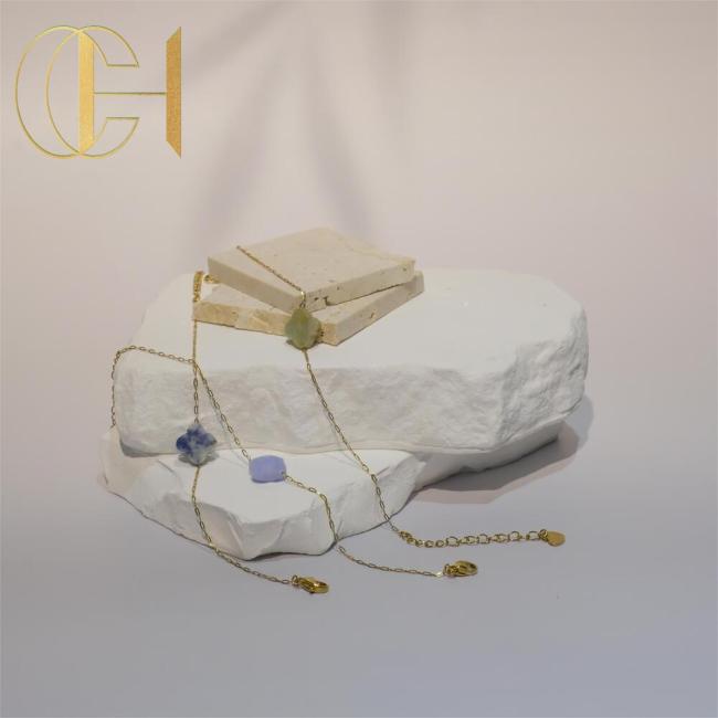 C&H 18k Gold Plated Crystal Stone Clover Charm Bracelet Natural Stone Pearl Crystal Bracelet High Quality