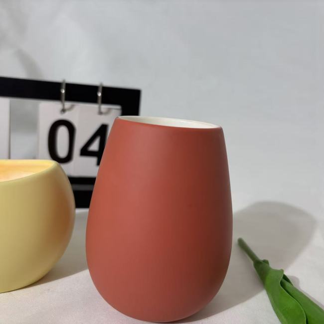 CHHC Custom Nordic Ceramic Candle Cup Home Decoration Ornaments Ceramic Aromatherapy Jars Empty Packaging Soy Wax Container