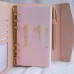 C&H Valentine's Day Pink Crystal Leather Journal Rose Quartz Infused Love Diary Heart Cupid Themed Romantic Notebook