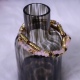 C&H Trendy Natural Amethyst Pink Quartz Golden Hematite Beaded Charm DIY Pyramid Style Letterpress Printed Bracelet Set